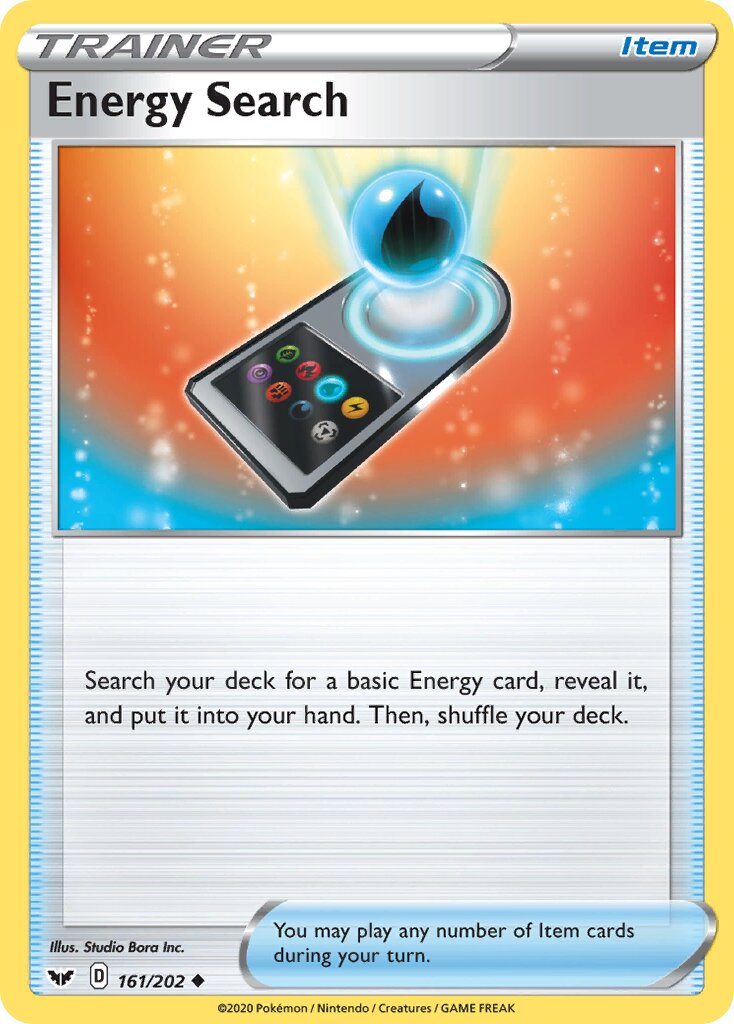 Energy Search 161/216 — Sword & Shield (English Pokémon TCG card)