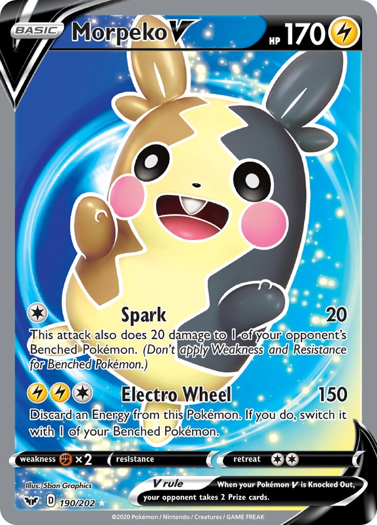 Morpeko V 190/216 — Sword & Shield (English Pokémon TCG card)