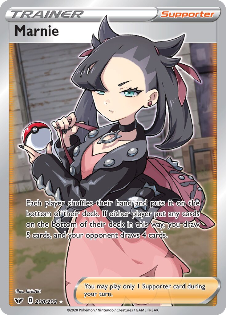 Marnie 200/216 — Sword & Shield (English Pokémon TCG card)