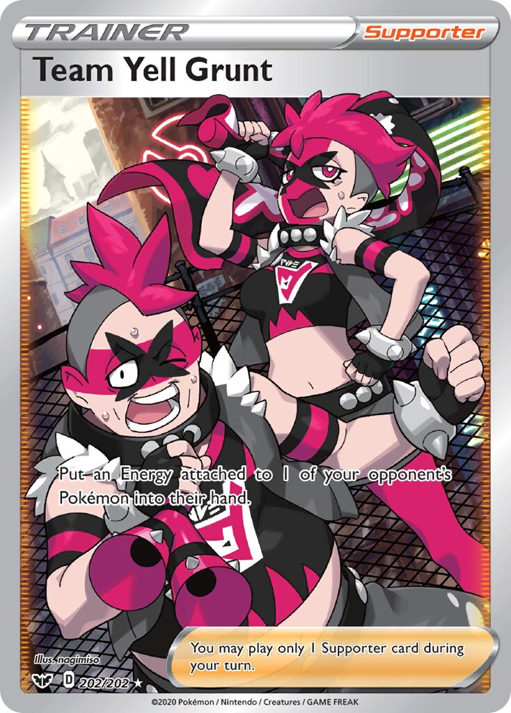 Team Yell Grunt 202/216 — Sword & Shield (English Pokémon TCG card)