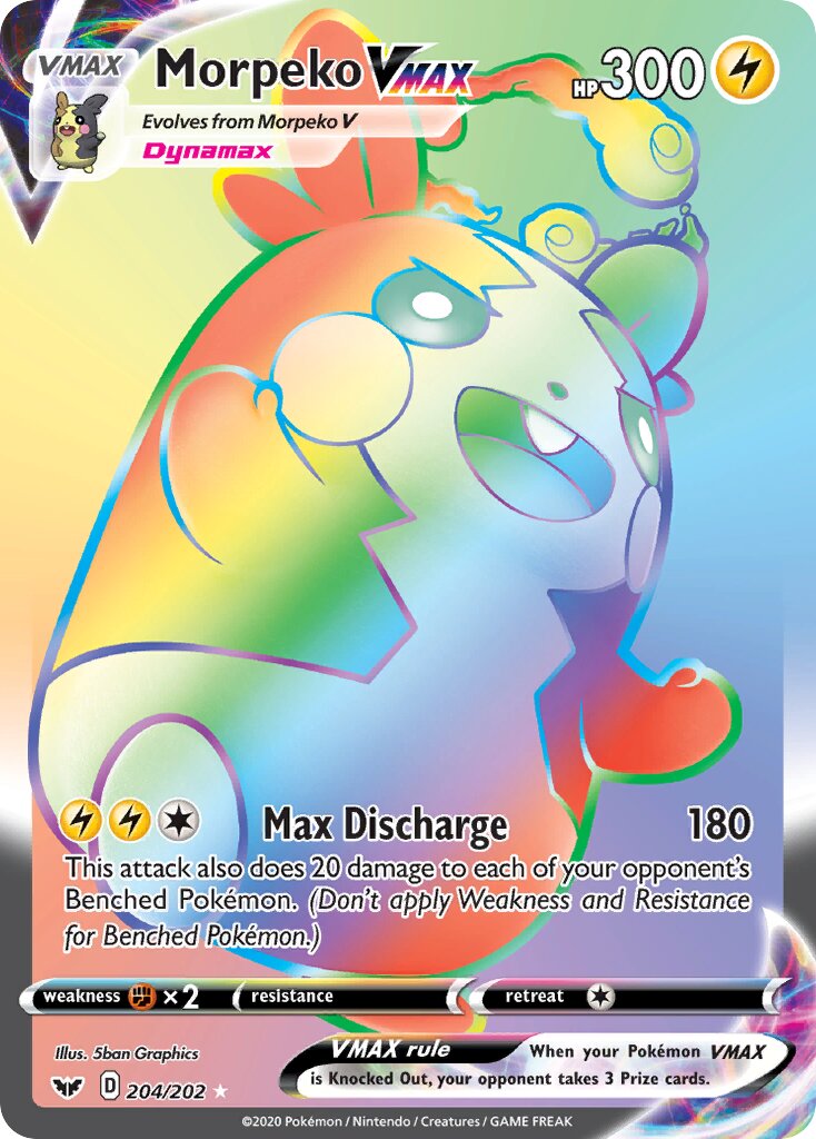 Morpeko VMAX 204/216 — Sword & Shield (English Pokémon TCG card)