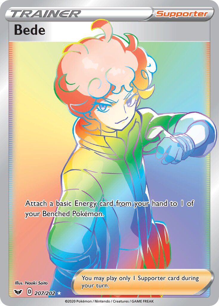 Bede 207/216 — Sword & Shield (English Pokémon TCG card)