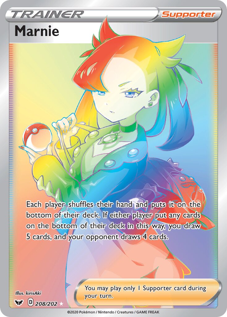 Marnie 208/216 — Sword & Shield (English Pokémon TCG card)