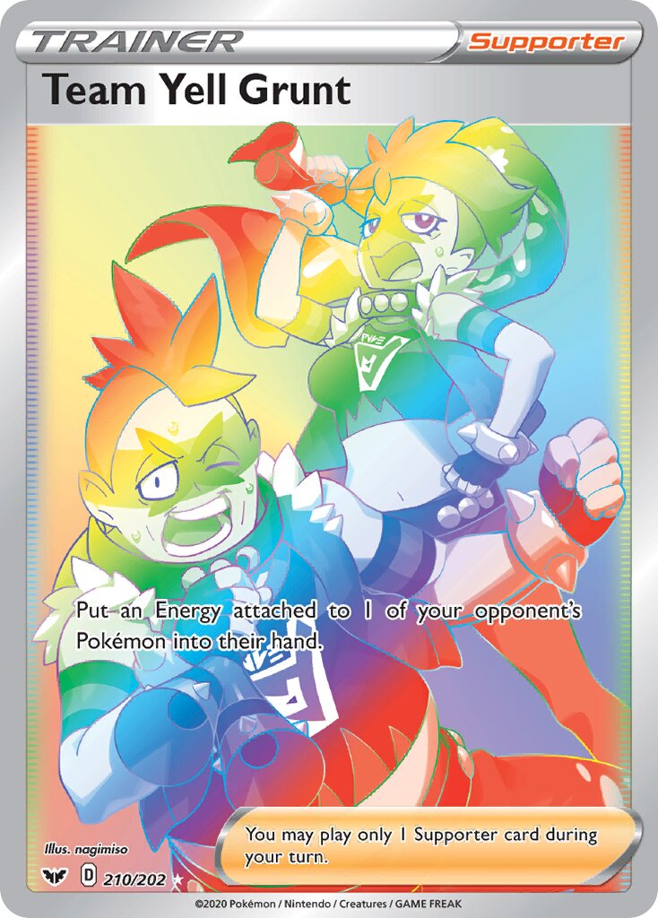 Team Yell Grunt 210/216 — Sword & Shield (English Pokémon TCG card)