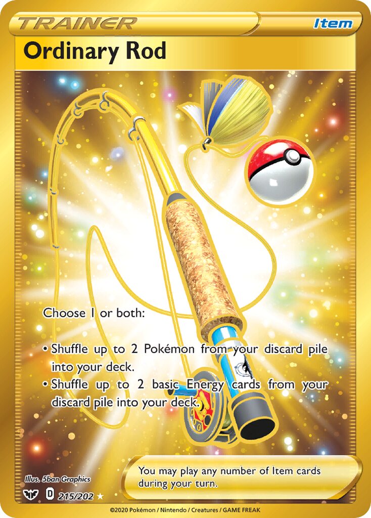 Ordinary Rod 215/216 — Sword & Shield (English Pokémon TCG card)