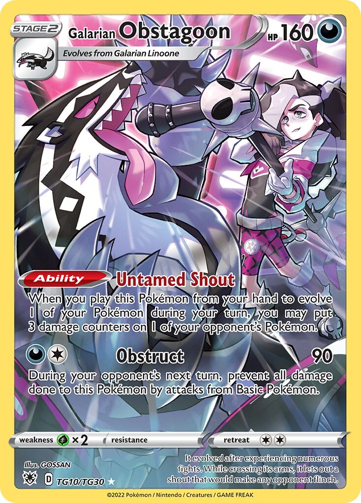 Galarian Obstagoon TG10 — Astral Radiance (English Pokémon TCG card)