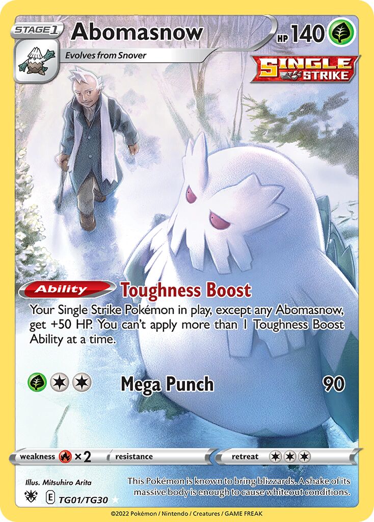 Abomasnow 001/30 — Astral Radiance (Trainer Gallery) (English Pokémon TCG card)