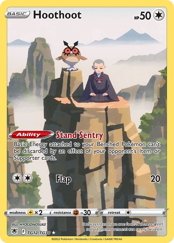Hoothoot 012/30 — Astral Radiance (Trainer Gallery) (English Pokémon TCG card)