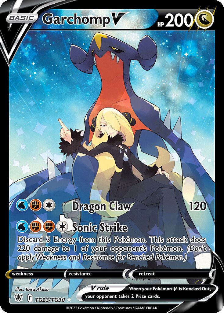 Garchomp V 023/30 — Astral Radiance (Trainer Gallery) (English Pokémon TCG card)