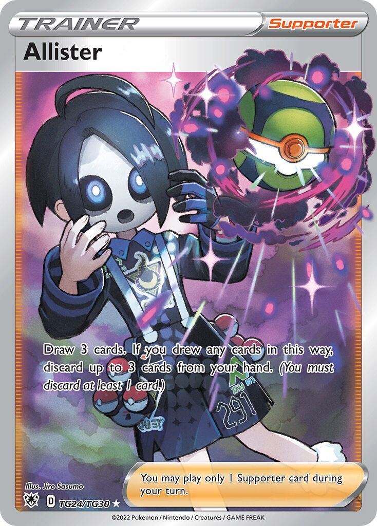Allister 024/30 — Astral Radiance (Trainer Gallery) (English Pokémon TCG card)