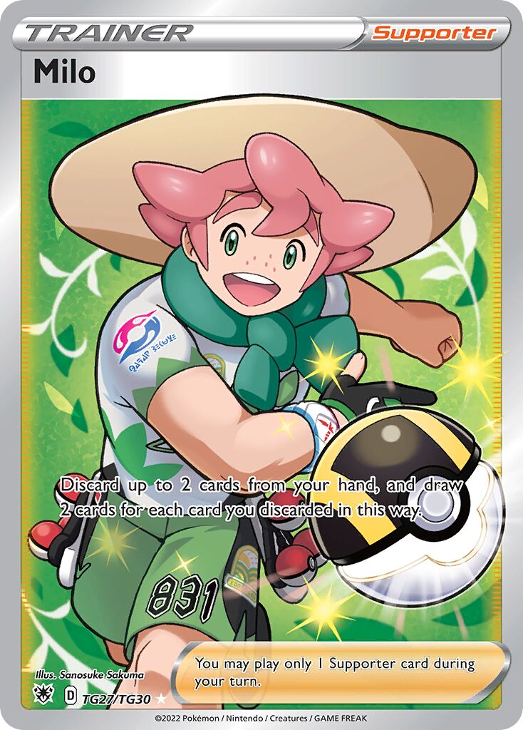 Milo 027/30 — Astral Radiance (Trainer Gallery) (English Pokémon TCG card)