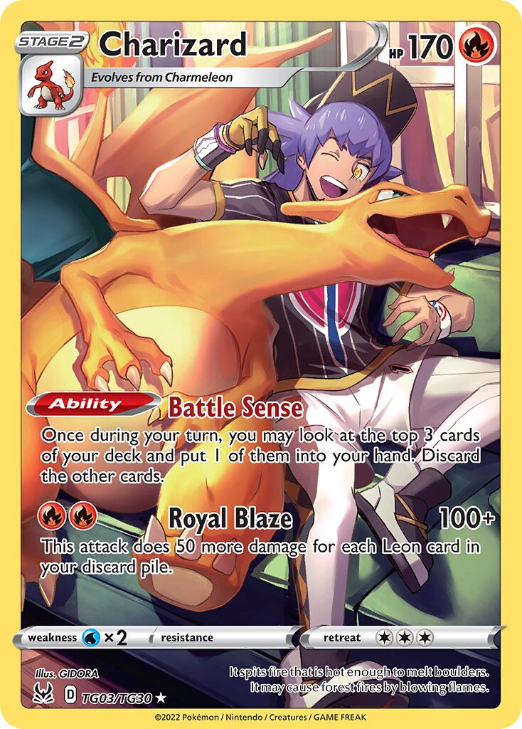 Charizard TG03 — Lost Origin (English Pokémon TCG card)