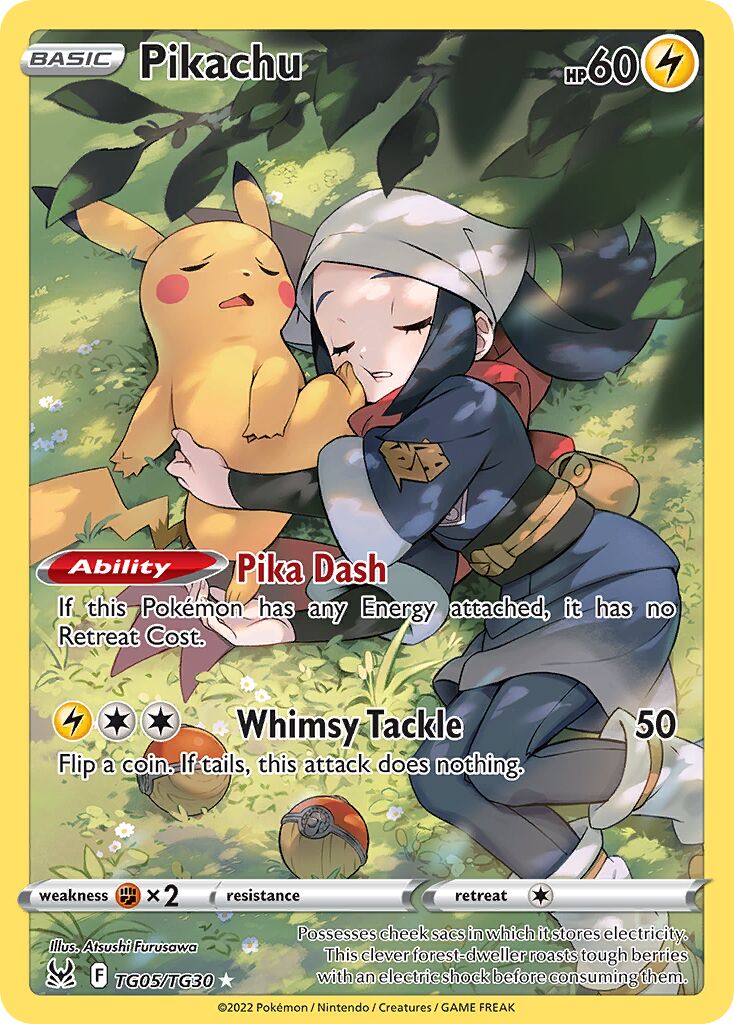 Pikachu TG05 — Lost Origin (English Pokémon TCG card)