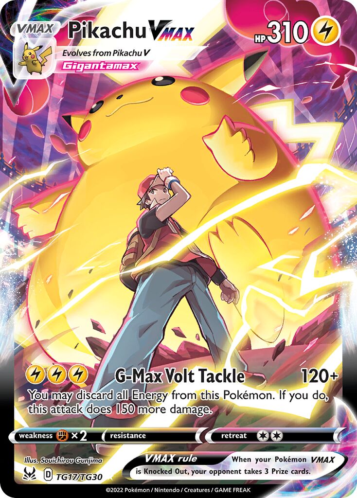 Pikachu VMAX TG17 — Lost Origin (English Pokémon TCG card)