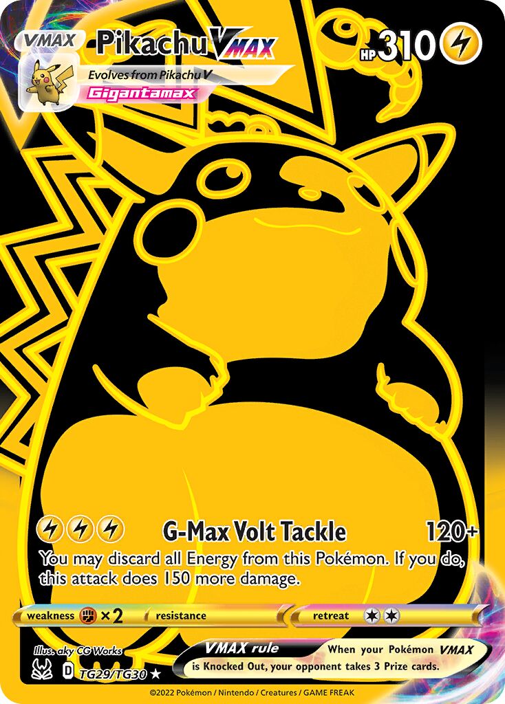 Pikachu VMAX TG29 — Lost Origin (English Pokémon TCG card)