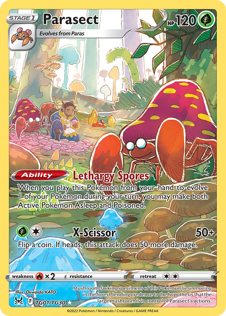 Parasect 001/30 — Lost Origin (Trainer Gallery) (English Pokémon TCG card)