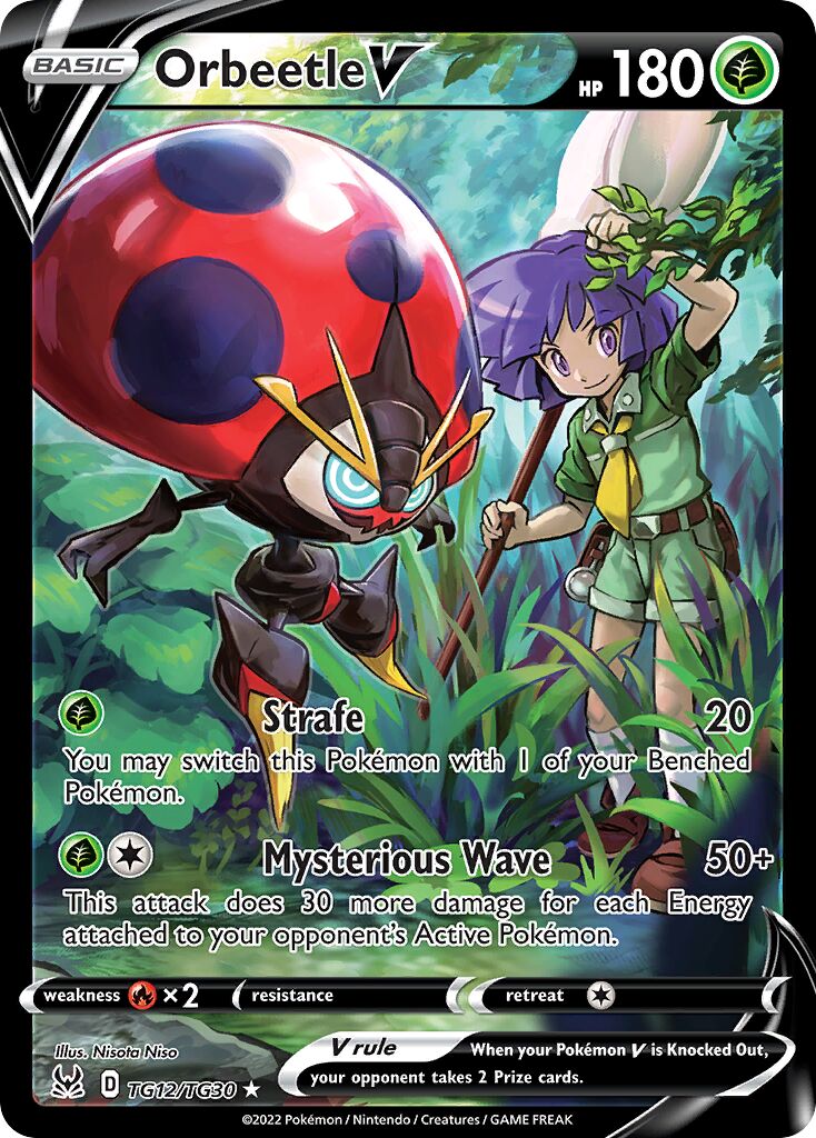 Orbeetle V 012/30 — Lost Origin (Trainer Gallery) (English Pokémon TCG card)