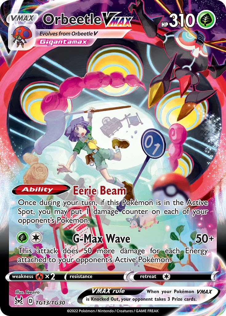 Orbeetle VMAX 013/30 — Lost Origin (Trainer Gallery) (English Pokémon TCG card)