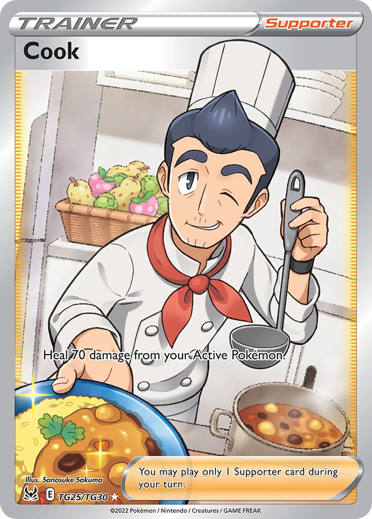 Cook 025/30 — Lost Origin (Trainer Gallery) (English Pokémon TCG card)