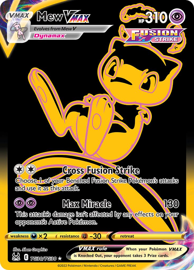 Mew VMAX 030/30 — Lost Origin (Trainer Gallery) (English Pokémon TCG card)