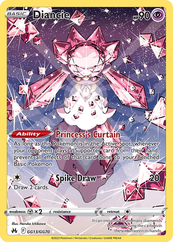 Diancie 013/230 — Crown Zenith (English Pokémon TCG card)