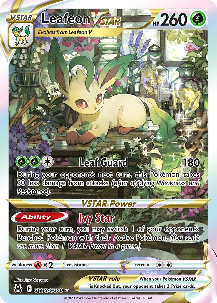 Leafeon VSTAR 035/230 — Crown Zenith (English Pokémon TCG card)