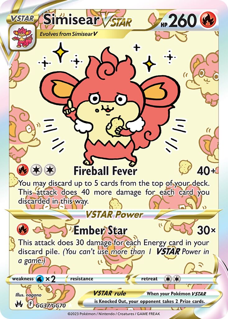 Simisear VSTAR 037/230 — Crown Zenith (English Pokémon TCG card)