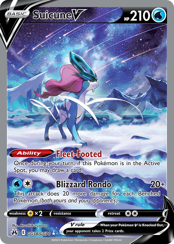 Suicune V 038/230 — Crown Zenith (English Pokémon TCG card)