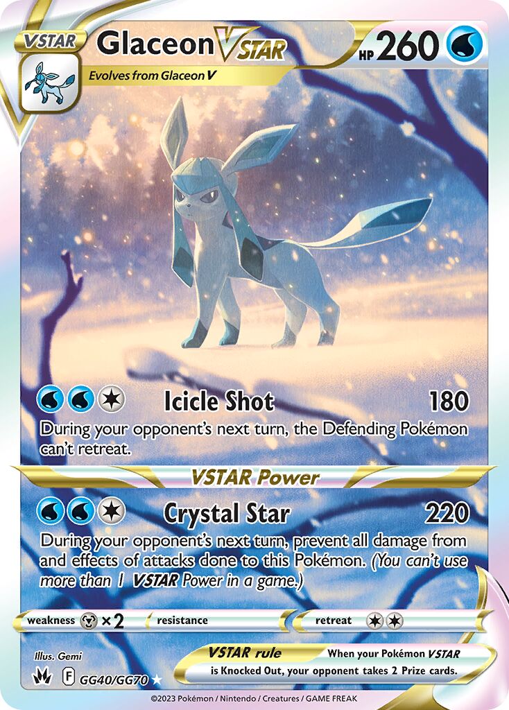 Glaceon VSTAR 040/230 — Crown Zenith (English Pokémon TCG card)