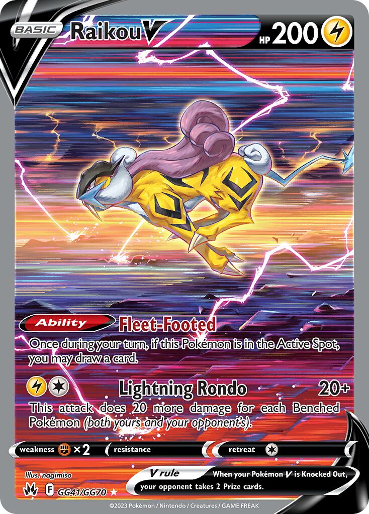 Raikou V 041/230 — Crown Zenith (English Pokémon TCG card)