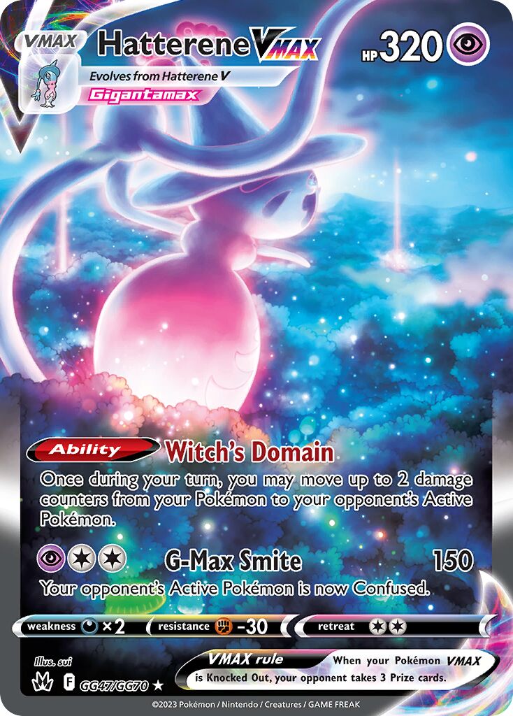 Hatterene VMAX 047/230 — Crown Zenith (English Pokémon TCG card)