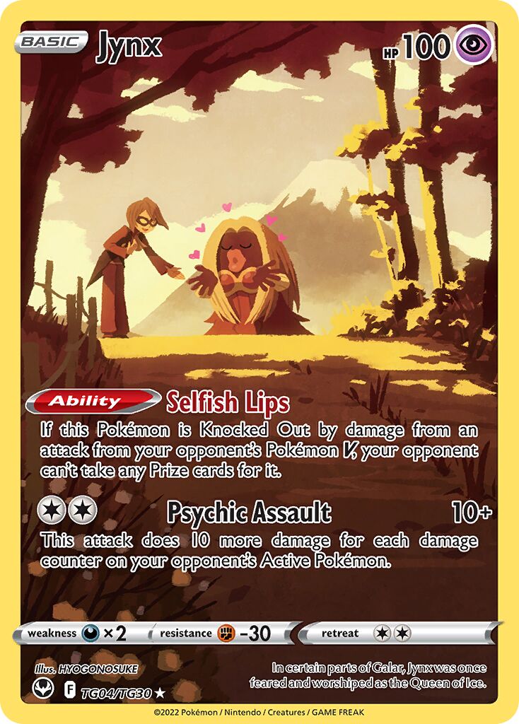 Jynx 004/30 — Silver Tempest (Trainer Gallery) (English Pokémon TCG card)