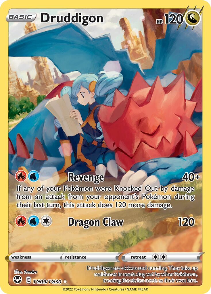 Druddigon 009/30 — Silver Tempest (Trainer Gallery) (English Pokémon TCG card)