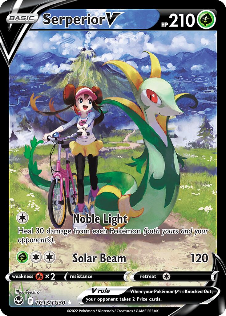 Serperior V 013/30 — Silver Tempest (Trainer Gallery) (English Pokémon TCG card)