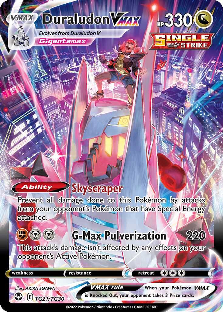 Duraludon VMAX 021/30 — Silver Tempest (Trainer Gallery) (English Pokémon TCG card)