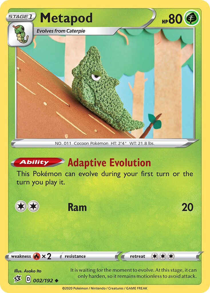 Metapod 002/209 — Rebel Clash (English Pokémon TCG card)