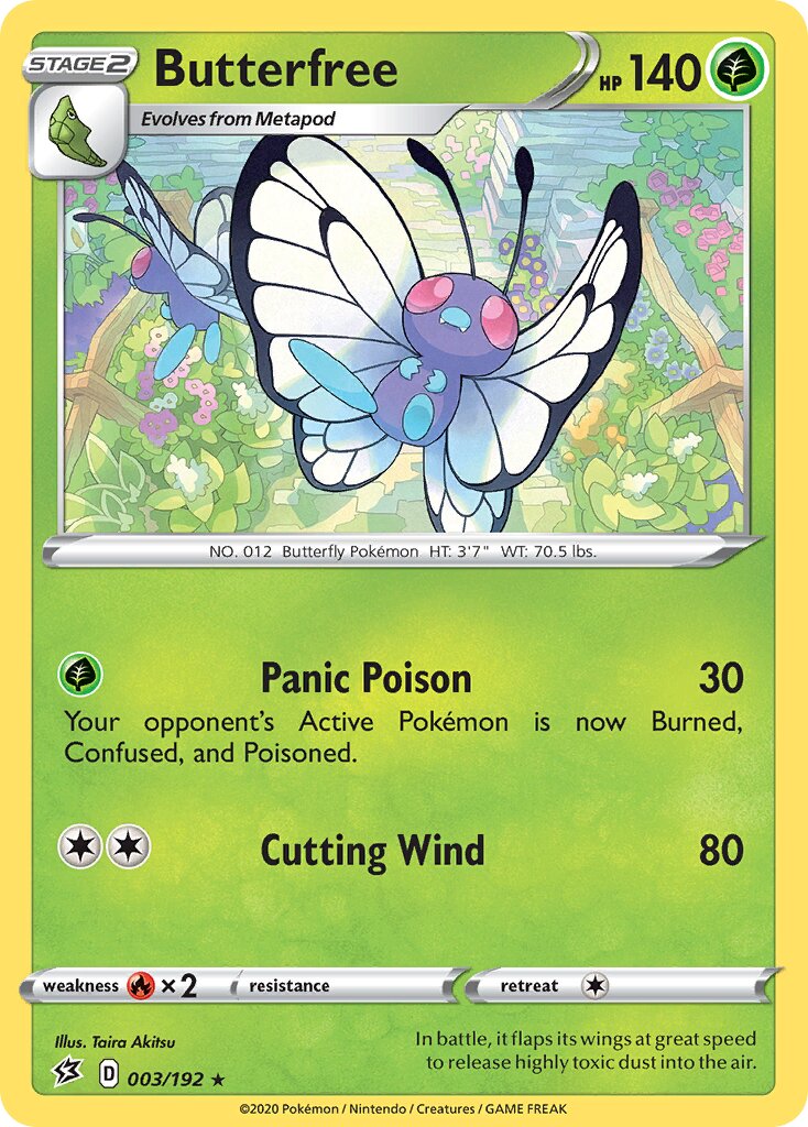 Butterfree 003/209 — Rebel Clash (English Pokémon TCG card)