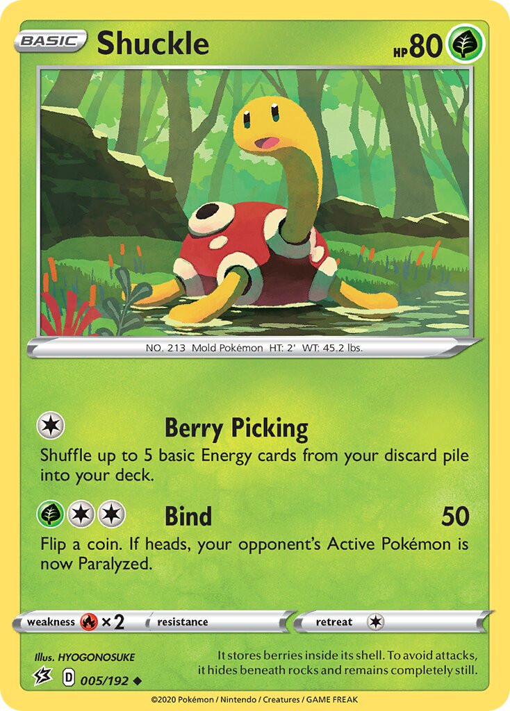 Shuckle 005/209 — Rebel Clash (English Pokémon TCG card)