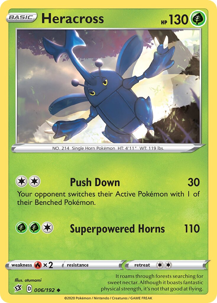 Heracross 006/209 — Rebel Clash (English Pokémon TCG card)