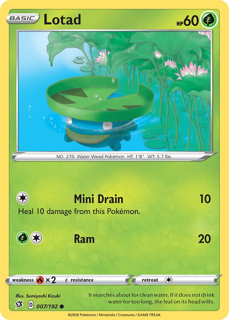 Lotad 007/209 — Rebel Clash (English Pokémon TCG card)