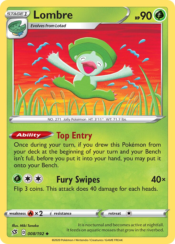 Lombre 008/209 — Rebel Clash (English Pokémon TCG card)