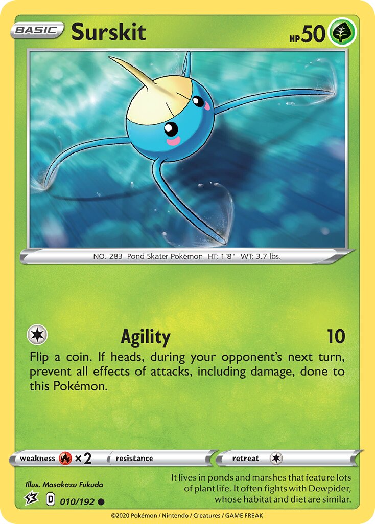 Surskit 010/209 — Rebel Clash (English Pokémon TCG card)