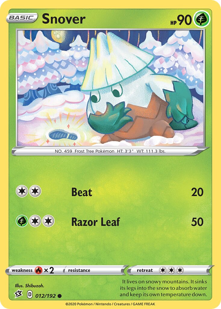 Snover 012/209 — Rebel Clash (English Pokémon TCG card)