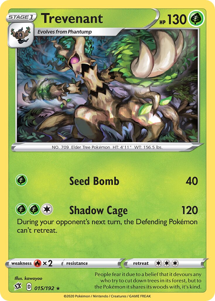Trevenant 015/209 — Rebel Clash (English Pokémon TCG card)