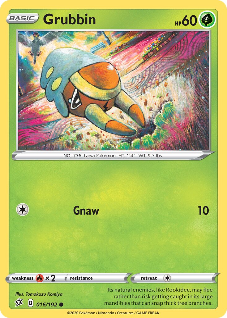 Grubbin 016/209 — Rebel Clash (English Pokémon TCG card)