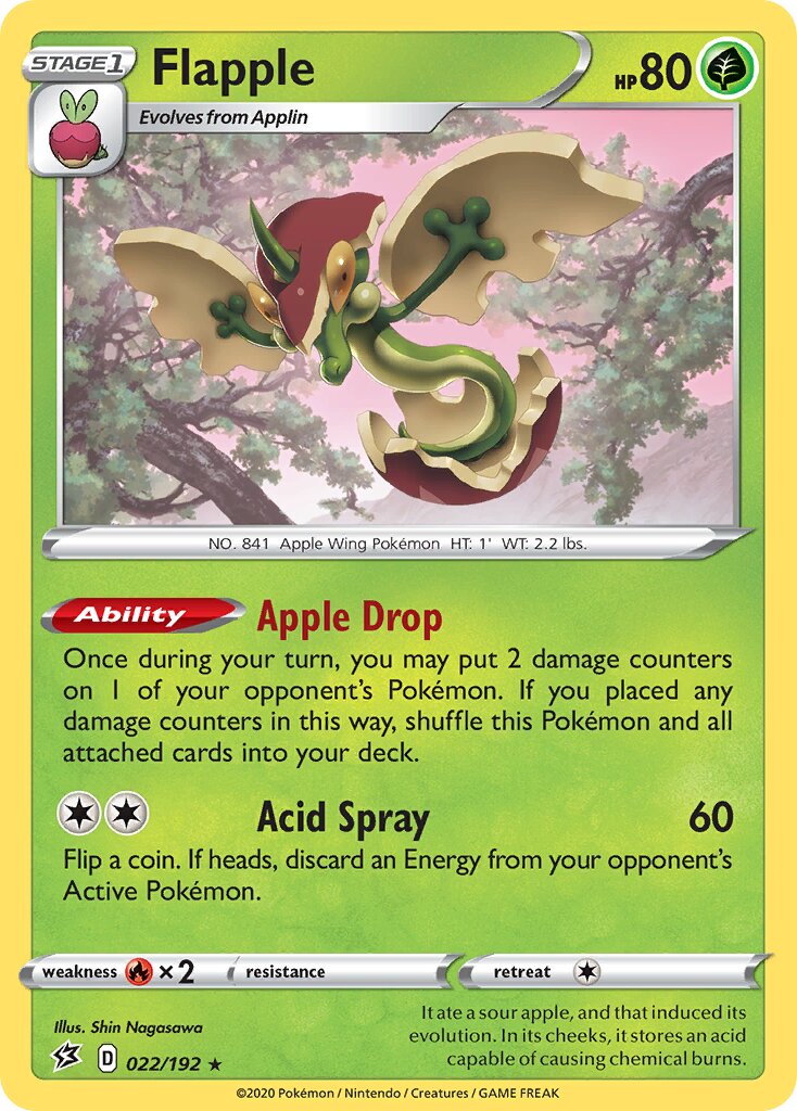 Flapple 022/209 — Rebel Clash (English Pokémon TCG card)