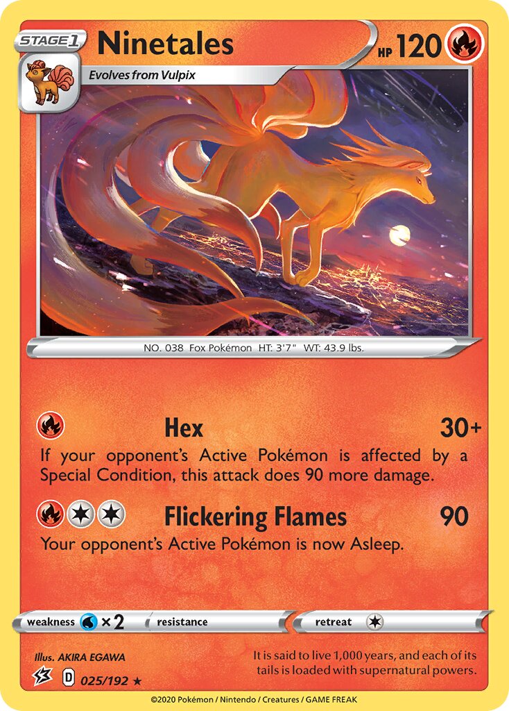 Ninetales 025/209 — Rebel Clash (English Pokémon TCG card)