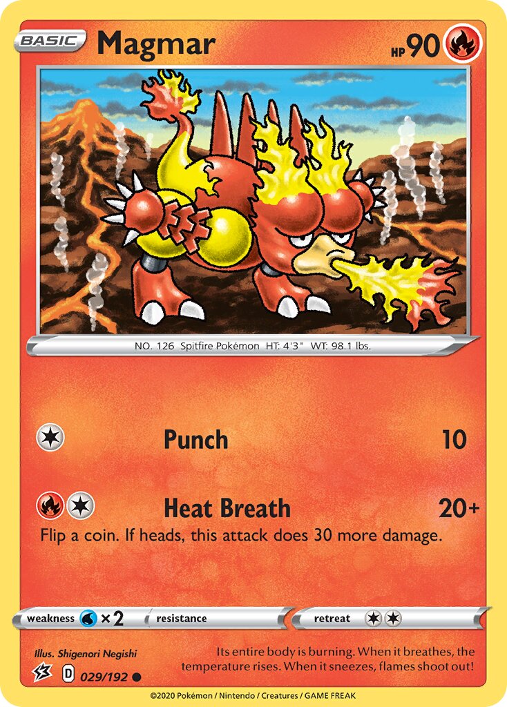 Magmar 029/209 — Rebel Clash (English Pokémon TCG card)