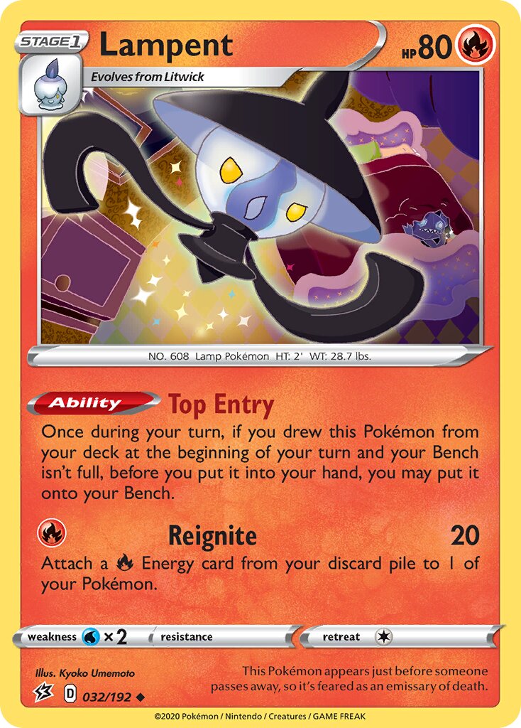 Lampent 032/209 — Rebel Clash (English Pokémon TCG card)
