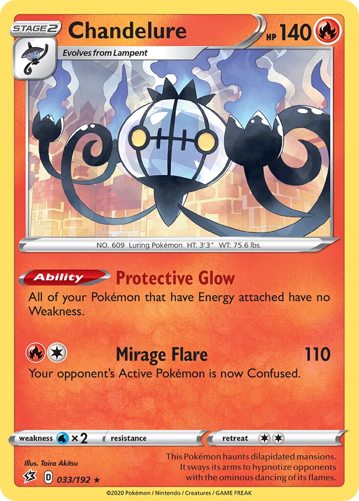 Chandelure 033/209 — Rebel Clash (English Pokémon TCG card)